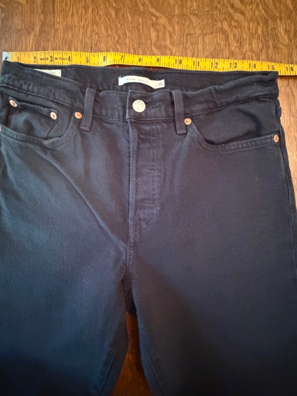 Levi's Premium Wedgie Straight Jeans – Women's Size 29 – Black - Picture 6 of 14